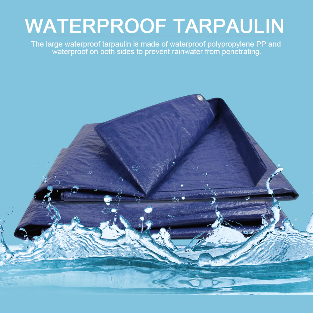 Cheap Goat Tents Heavy Duty Canopy Tarp Ground Camping Sheet Waterproof Camping Tarpaulin Cover Simple Tent 4 Sizes Camping Accessories   